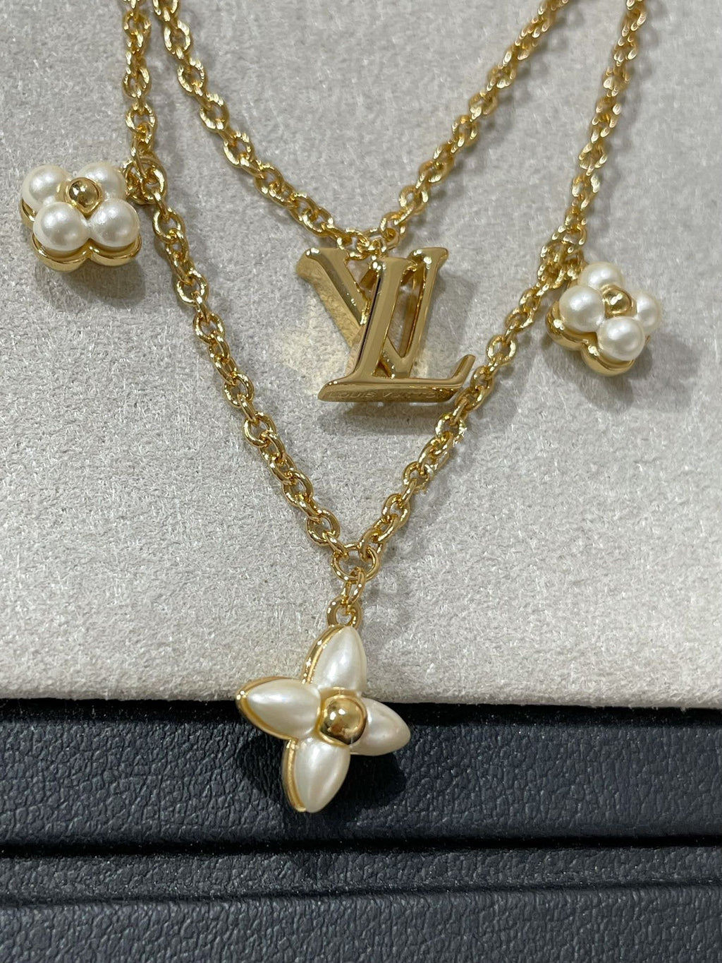 Dream FLOWERGRAM GOLD MOP DOUBLE ROW NECKLACE