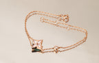 Dream STAR PINK MOP 1 DIAMOND PINK GOLD NECKLACE