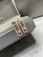 [Dream]MOVE UNO STUD DIAMOND PAVED EARRINGS