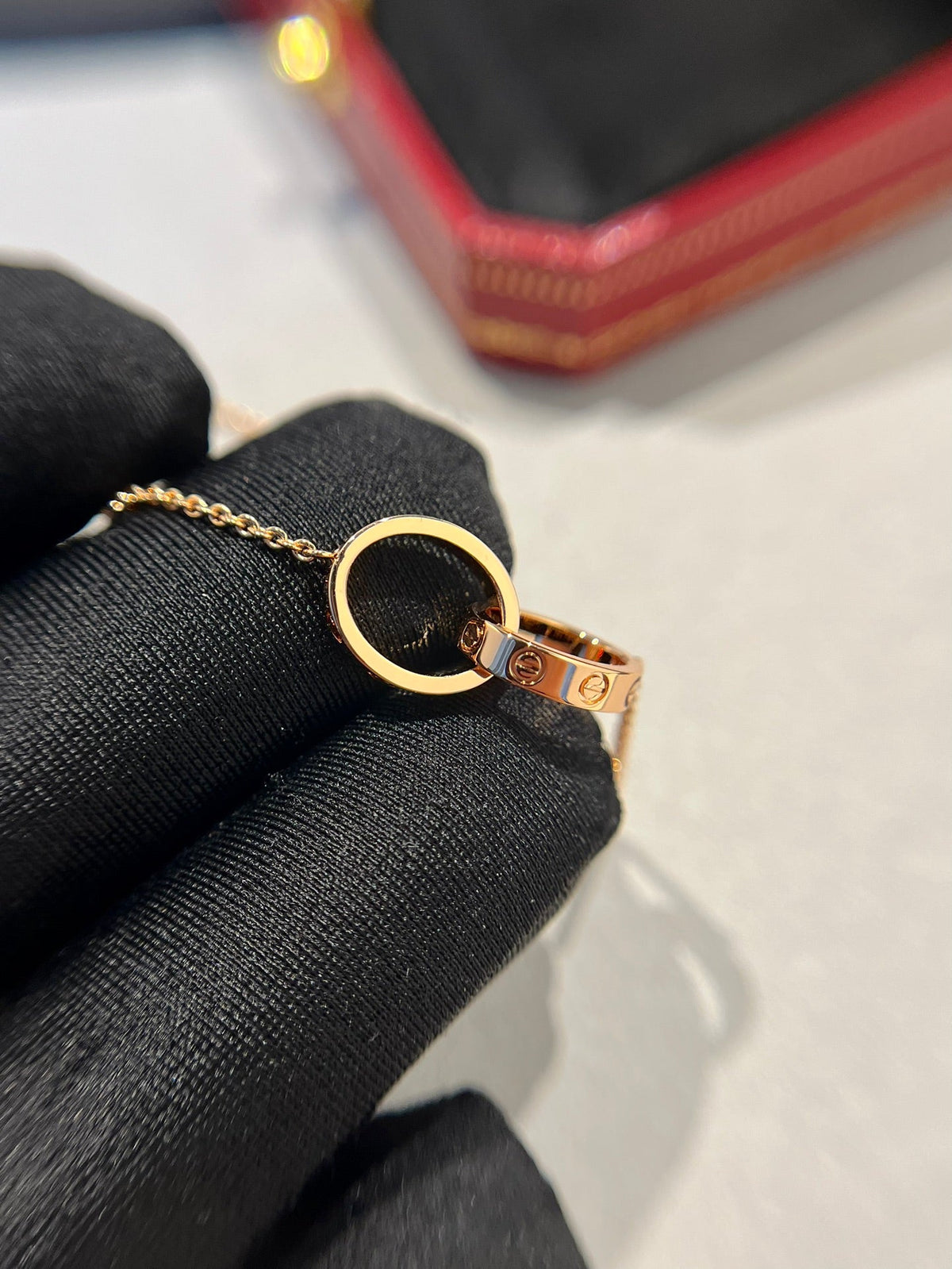 Dream LOVE HALSKETTE DOPPELRING ROSÉGOLD