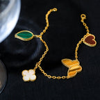 Traumhaftes LUCKY SPRING Armband mit 5 Motiven in Gold
