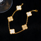 [Dream ]New CLOVER WHITE PEARL MOP 5 MOTIF BRACELET COLLECTION
