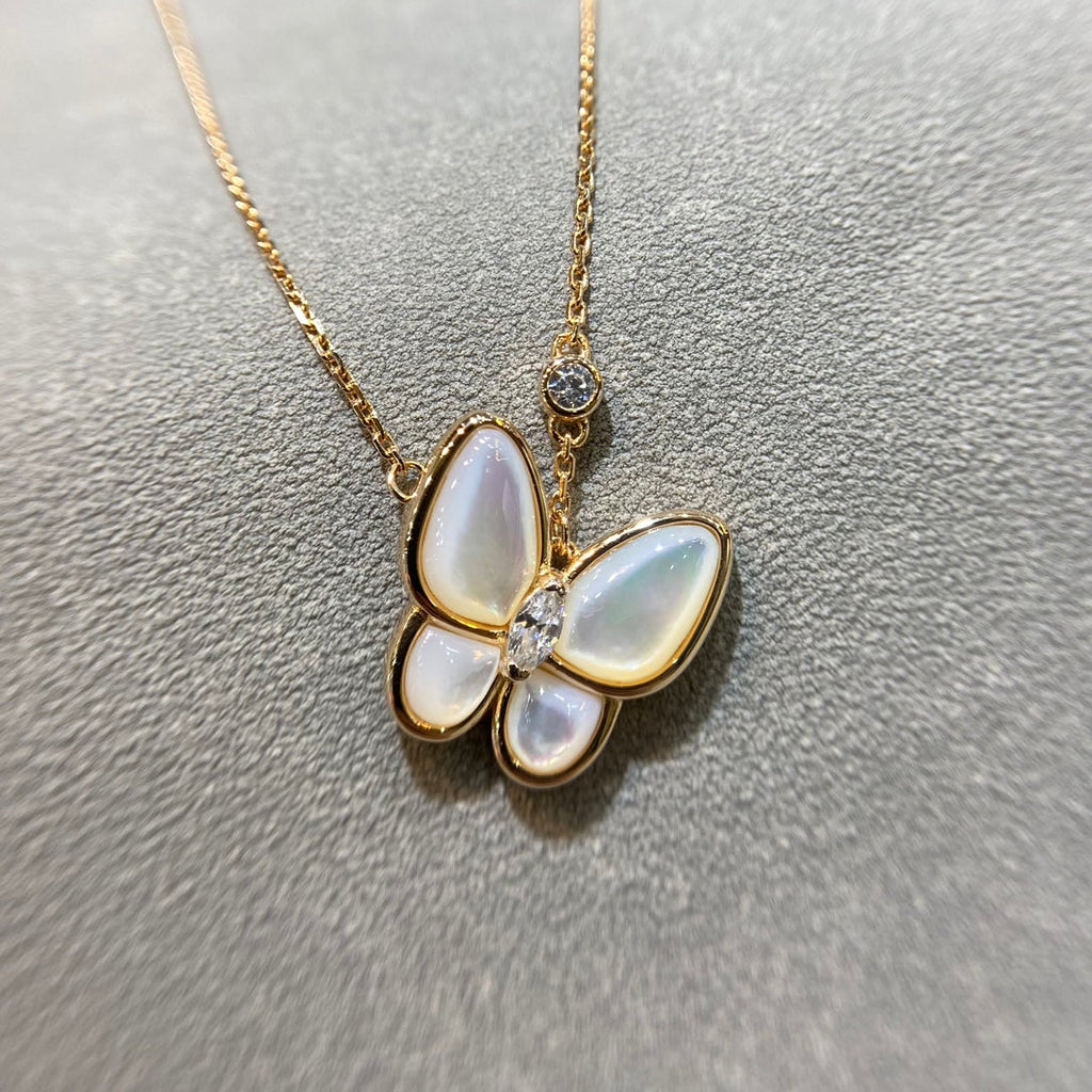 Dream BUTTERFLY MOP DIAMOND NECKLACE