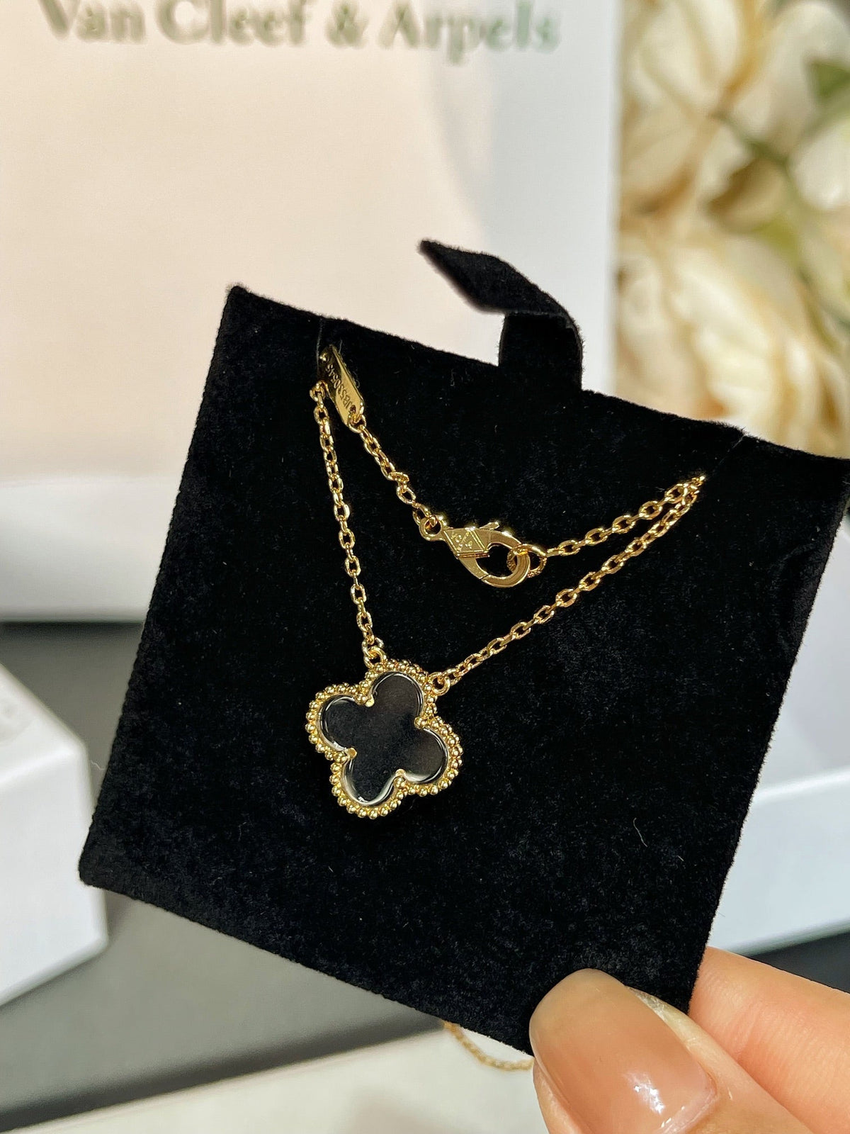Dream CLOVER-HALSKETTE AUS BERGKRISTALL UND ROSÉGOLD