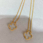Dream CLOVER ROCK CRYSTAL ROSE GOLD NECKLACE