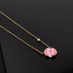 Dream COLOR BLOSSOM PINK PERLMUTT SONNENGOLD-HALSKETTE