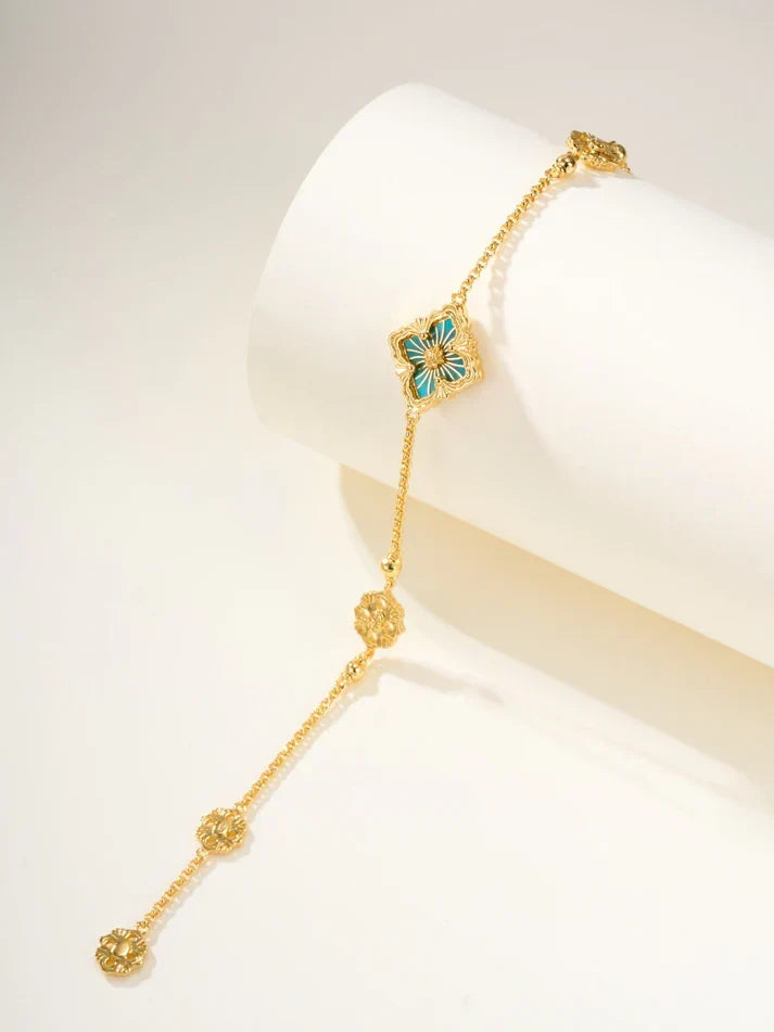 [Dream]B.C.L EMAILLIERTES Ein-Blumen-Armband (Verschiedene Farben)