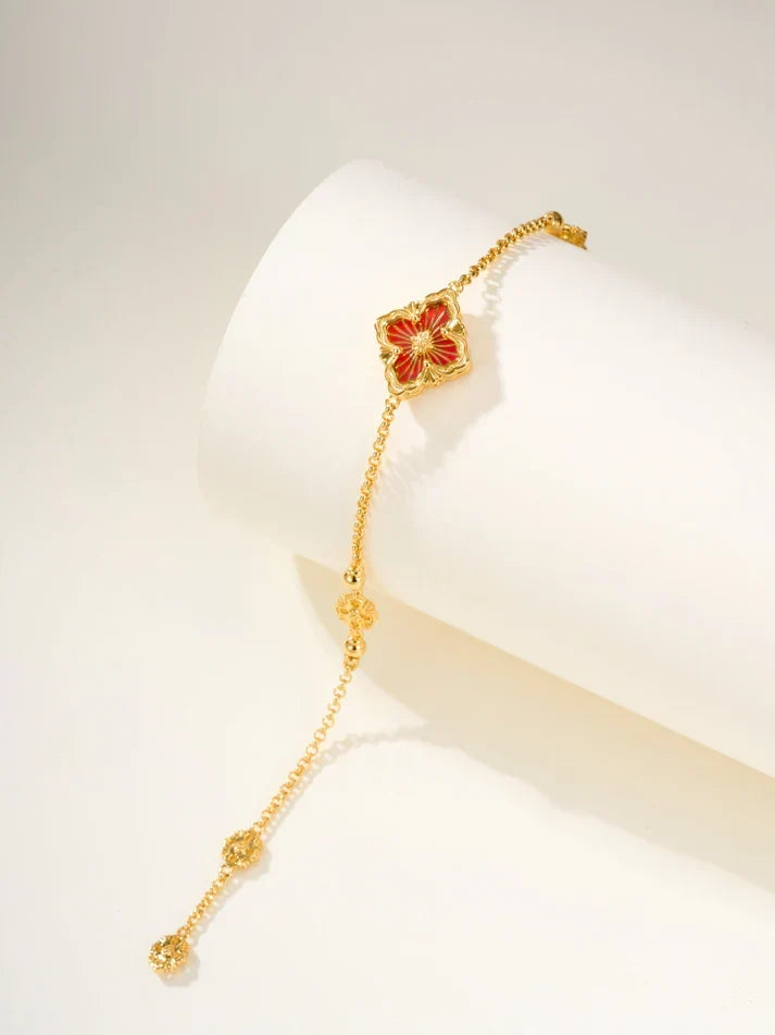 [Dream]B.C.L EMAILLIERTES Ein-Blumen-Armband (Verschiedene Farben)