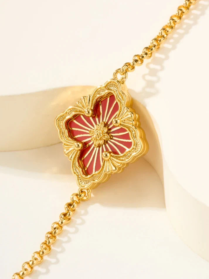 [Dream]B.C.L EMAILLIERTES Ein-Blumen-Armband (Verschiedene Farben)