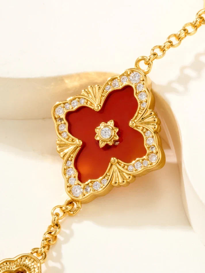 [Dream]B.C.L ENAMELED Five-Flower Bracelet£¨Various Colors) BIG SIZE