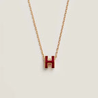 Dream HM CLIC RED ENAMEL GOLD NECKLACE
