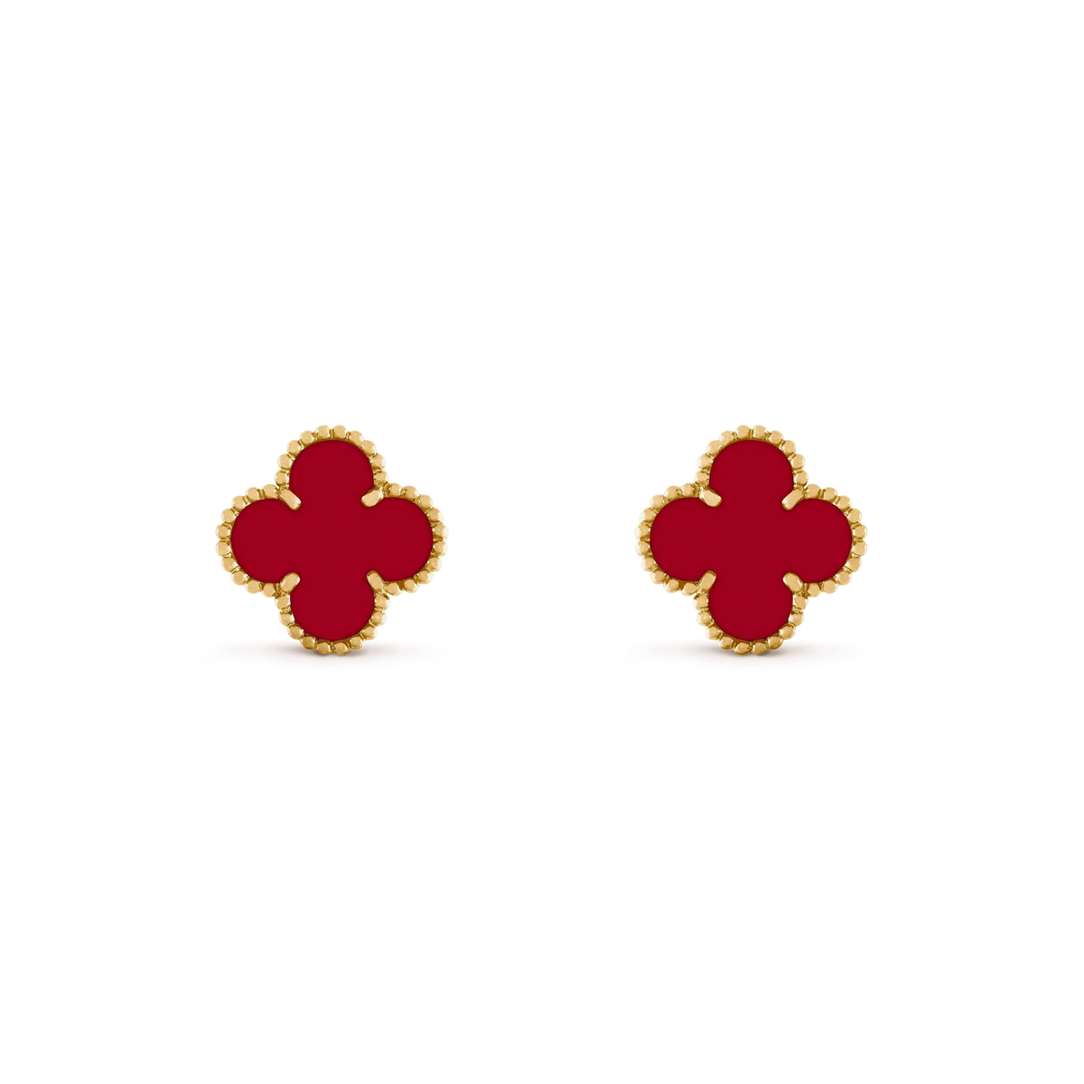 Dream CLOVER MEDIUM 1 MOTIFS CARNELIAN  EARRINGS