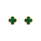Dream CLOVER MEDIUM 1 MOTIFS MALACHITE  EARRINGS