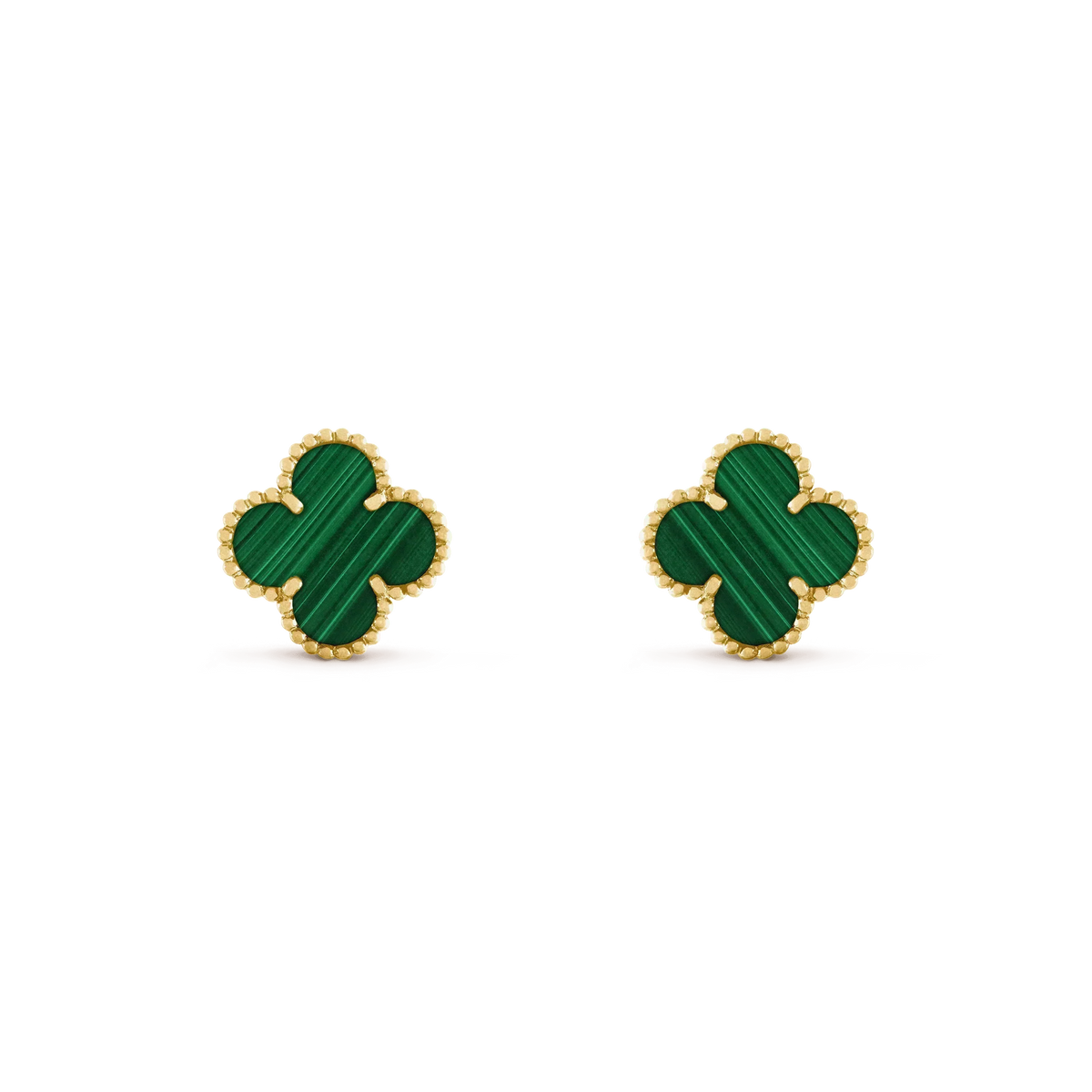 Dream CLOVER MEDIUM 1 MOTIFS MALACHITE  EARRINGS