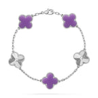 [Dream ]New CLOVER 5 MOTIF LIGHT PURPLE BRACELET COLLECTION