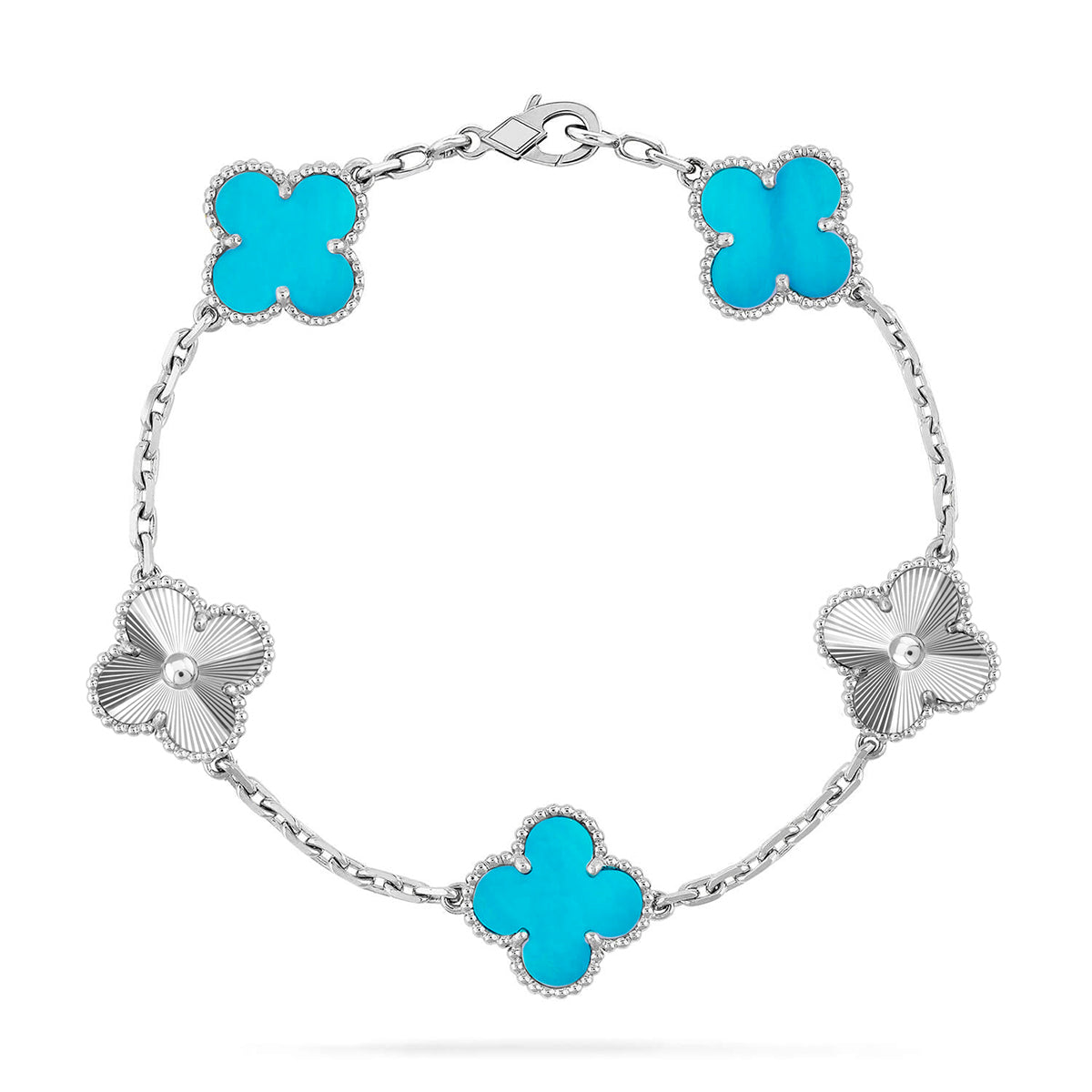 [Dream ]New  CLOVER 5 MOTIF TURQUOISE BRACELET COLLECTION