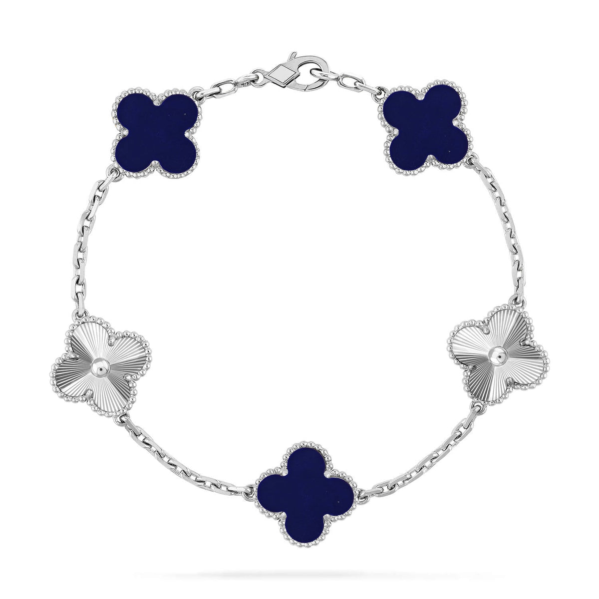 [Dream ]New CLOVER 5 MOTIF LAPIS LAZULI BRACELET COLLECTION