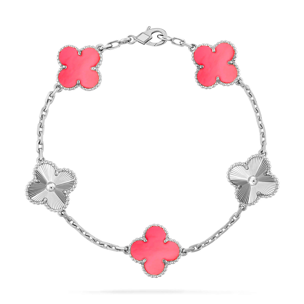[Dream ]New  CLOVER 5 MOTIFS  PINK MOP BRACELET COLLECTION