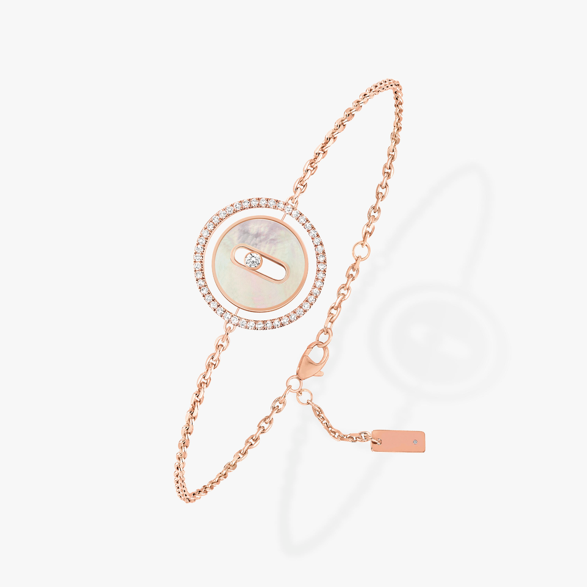 [Dream]LUCKY MOVE ARMBAND AUS WEISSEM PERLMUTT, ROSÉGOLD UND DIAMANTEN