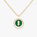 [Dream]LUCKY MOVE 1 DIAMOND MALACHITE GOLD DIAMOND NECKLACE