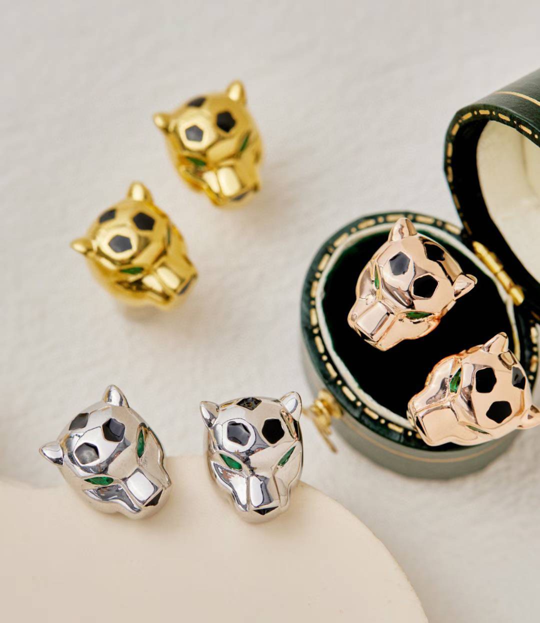[Dream ] CHRRTAH-PRINT STUD EARRINGS, THREE COLORS