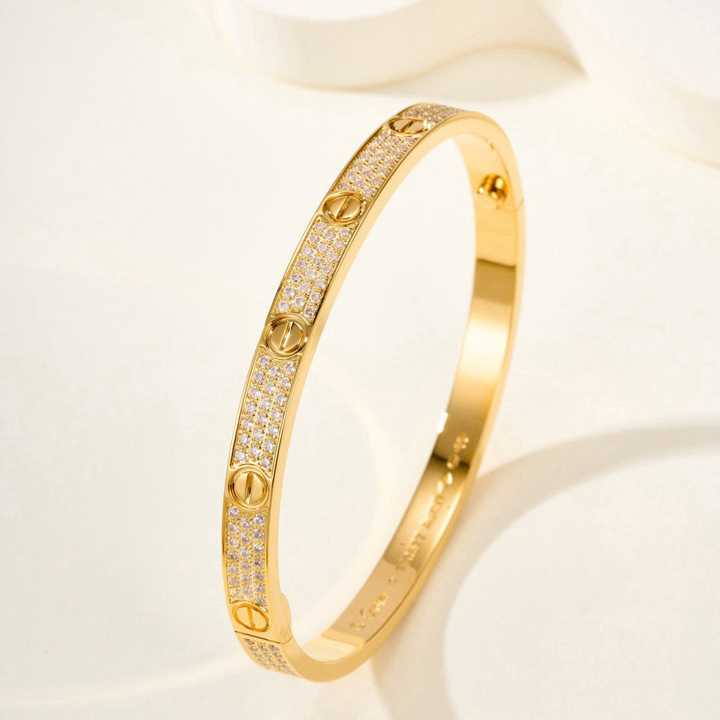 Dream LOVE ARMBAND 4,8 MM MIT DIAMANTBESATZ