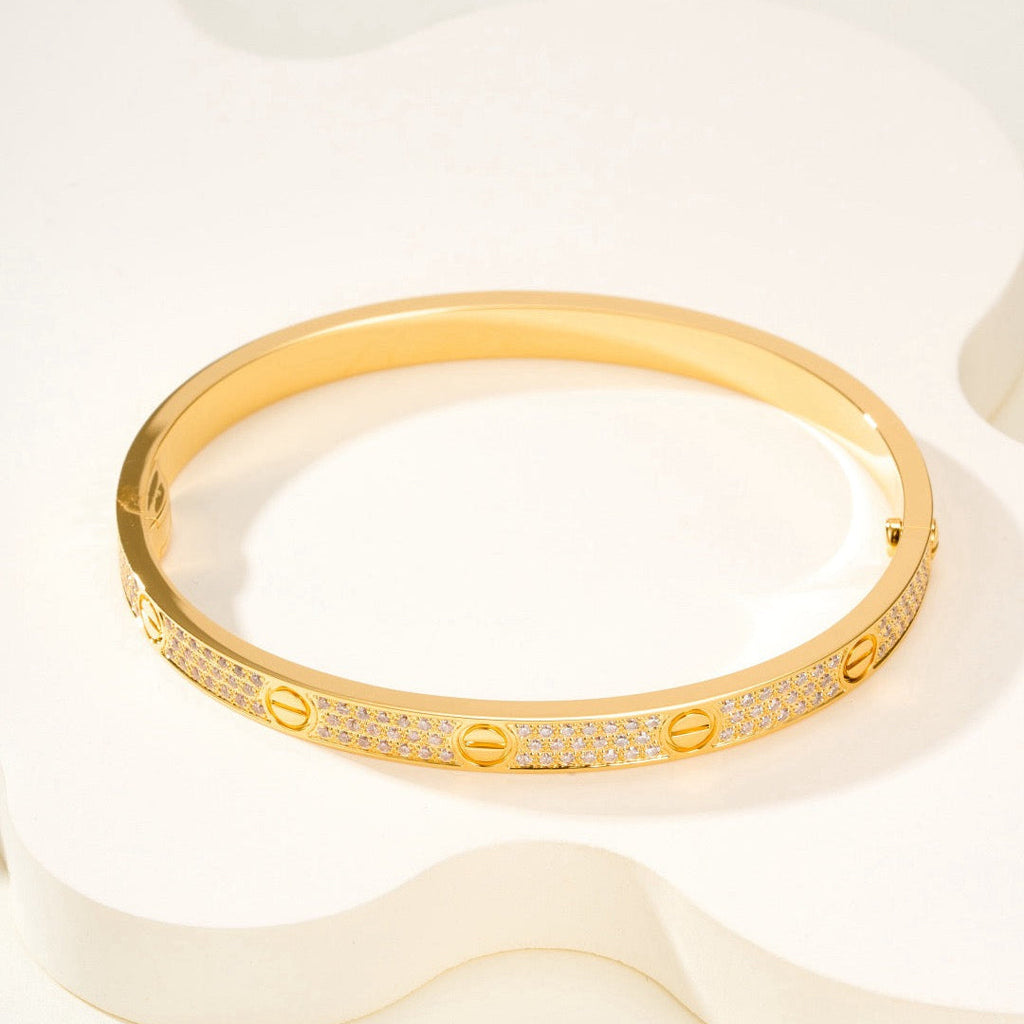 Dream LOVE ARMBAND 4,8 MM MIT DIAMANTBESATZ