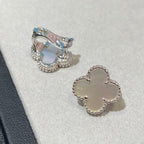 [Dream ] CLOVER LARGE (20mm) 1 MOTIFS WHITE MOP STUD EARRINGS