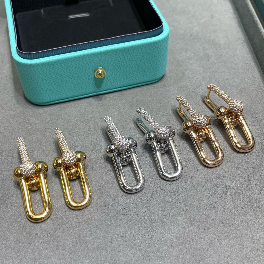 [Dream ] TF U-shaped diamond earrings