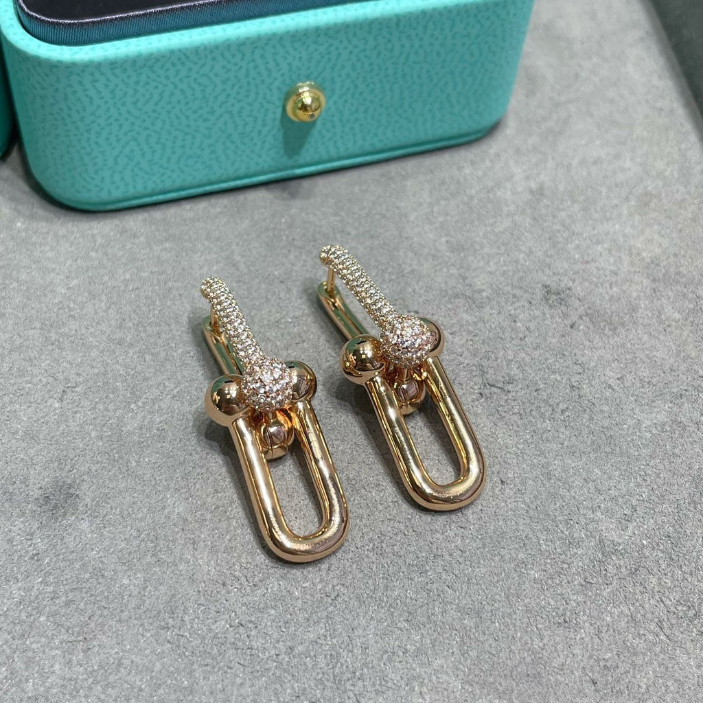 [Dream ] TF U-shaped diamond earrings