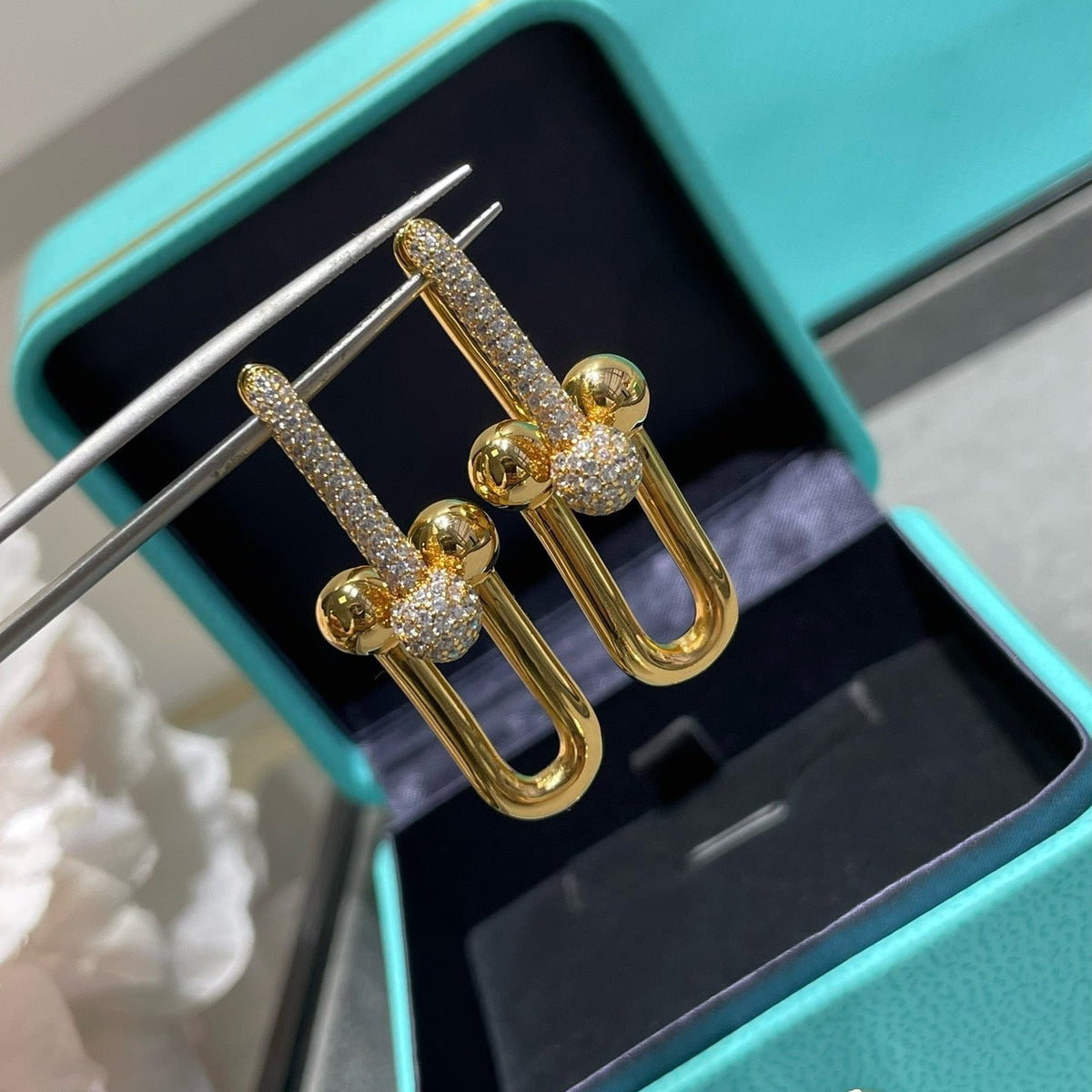 [Dream ] TF U-shaped diamond earrings