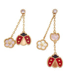 Dream LUCKY LADYBUG WHITE MOP EARRINGS