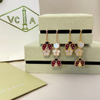 Dream LUCKY LADYBUG WHITE MOP EARRINGS