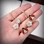 Dream LUCKY LADYBUG WHITE MOP EARRINGS