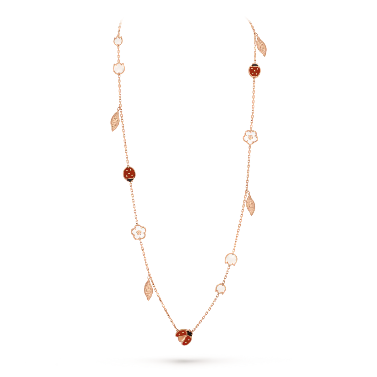Dream LUCKY SPRING 15 MOTIFS ROSE GOLD NECKLACE