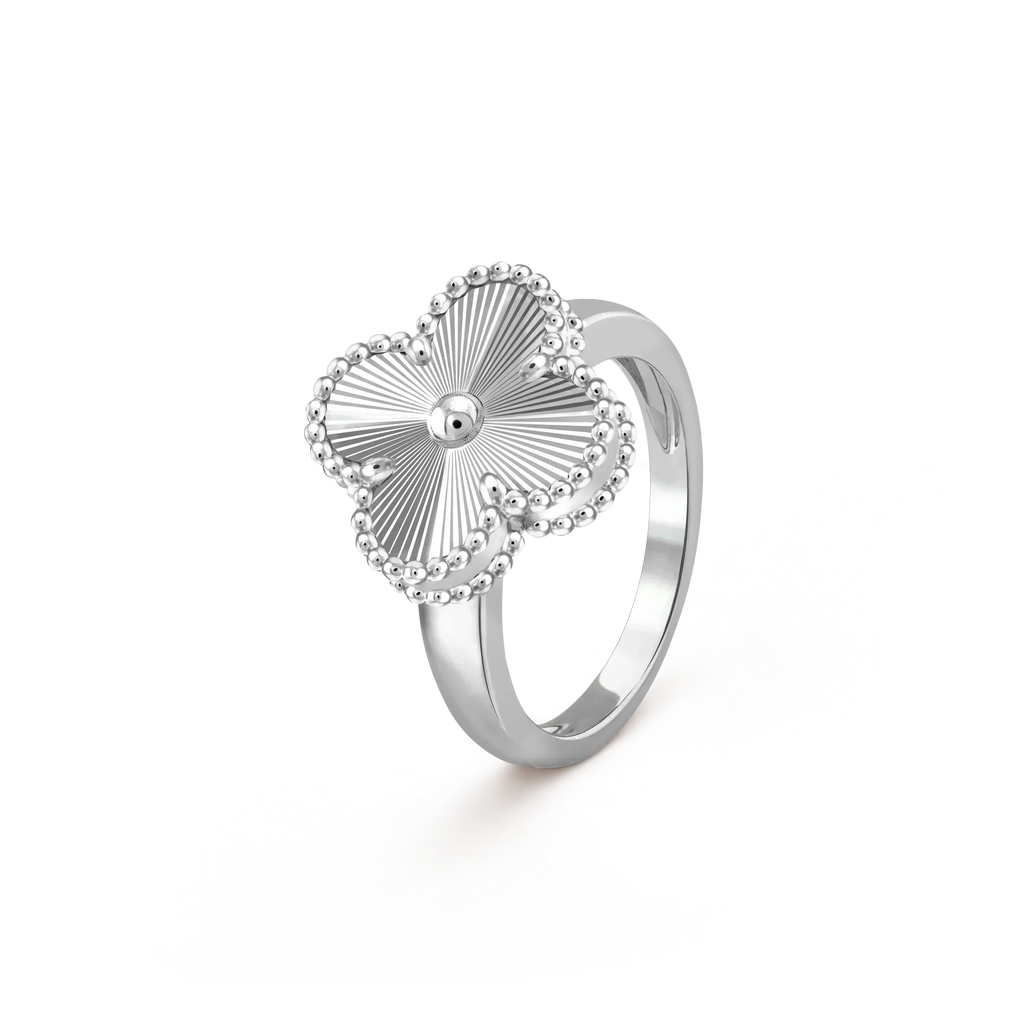 Traum-Kleeblatt-Ring in Silber