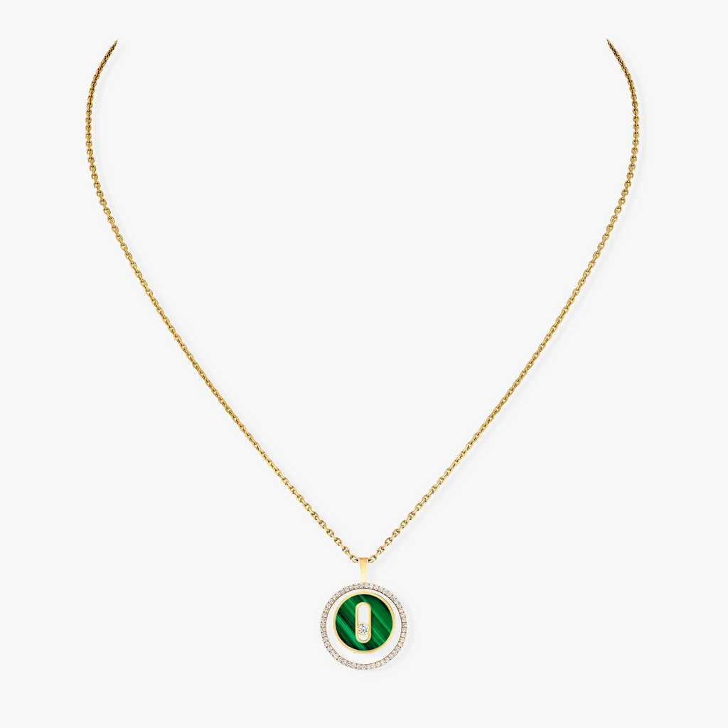 [Dream]LUCKY MOVE 1 DIAMOND MALACHITE GOLD DIAMOND NECKLACE