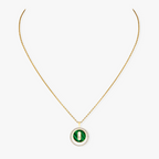 [Dream]LUCKY MOVE 1 DIAMOND MALACHITE GOLD DIAMOND NECKLACE