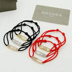 [Dream]Messika Care(s) Armband mit rosa Kordel und Pavé-Besatz