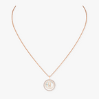 [Dream]LUCKY MOVE 1 DIAMOND WHITE MOTHER OF PEARL PINK GOLD DIAMOND NECKLACE