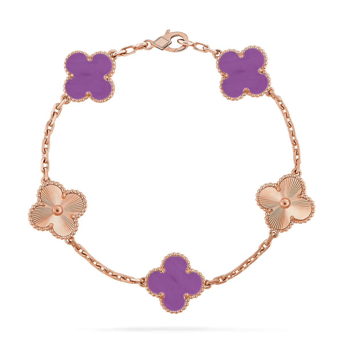 [Dream ]New  CLOVER 5 MOTIF VIOLET BRACELET COLLECTION