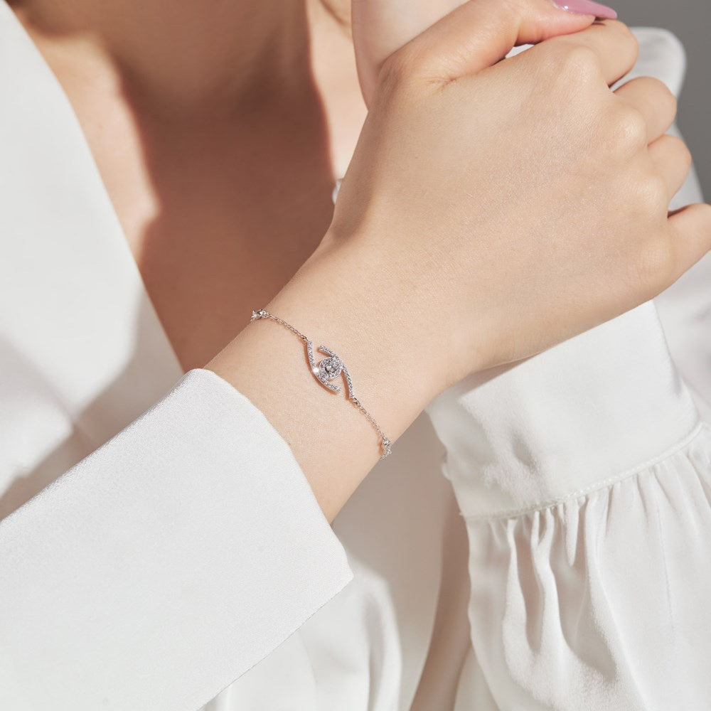 [Dream] Lucky-Eye-Armband mit Pavé-Diamanten