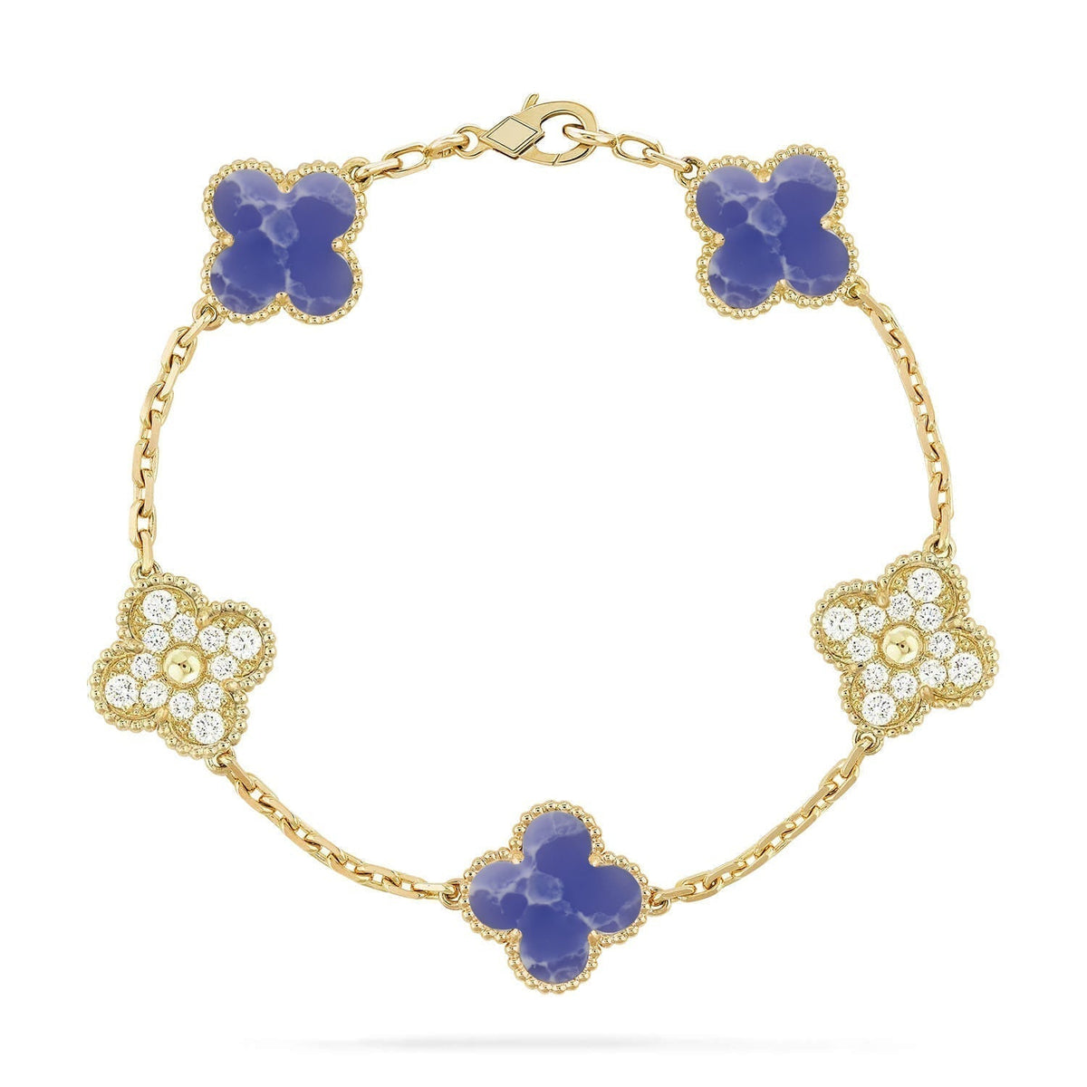 [Dream ]New CLOVER 5 MOTIF BLUE VEINS BRACELET COLLECTION