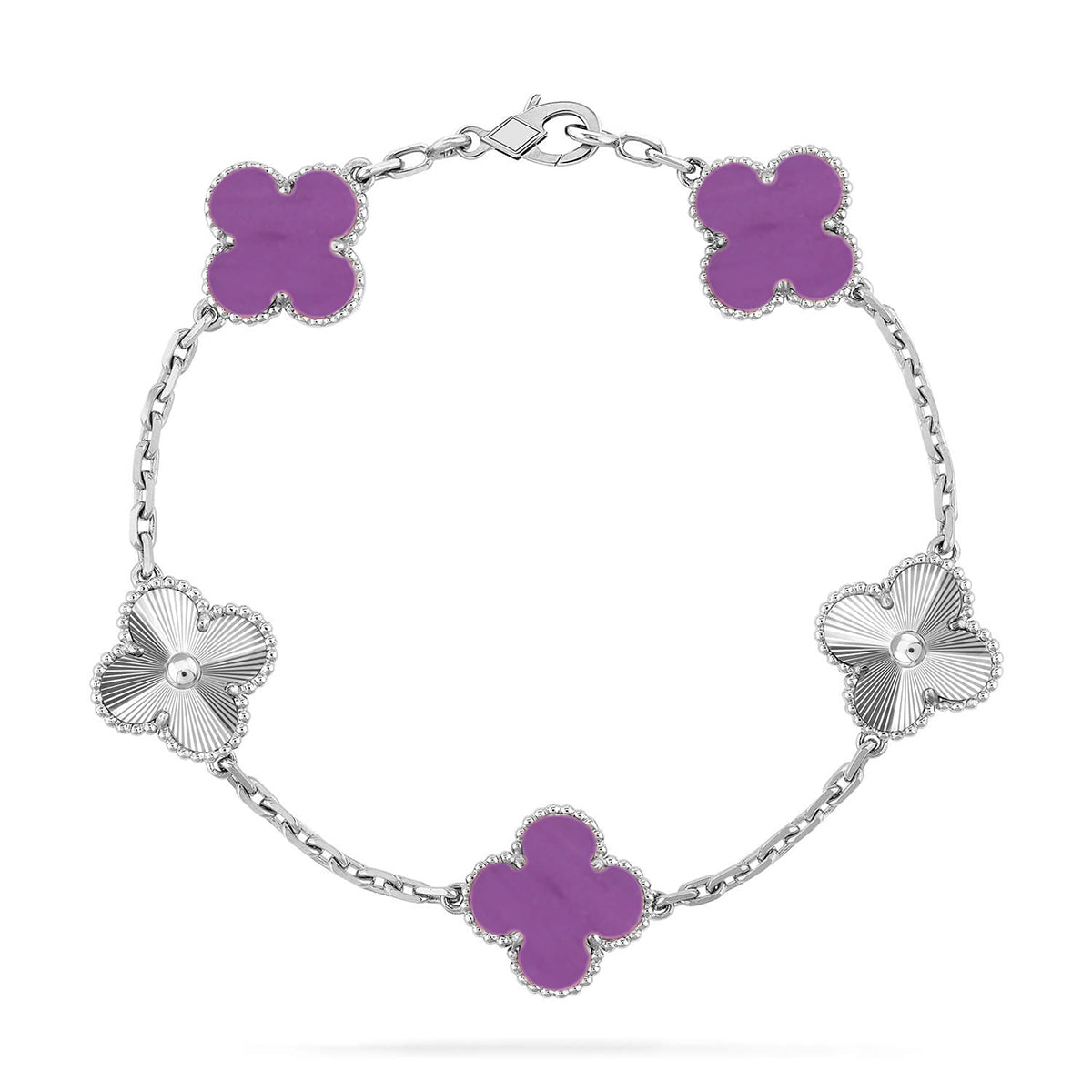 [Dream ]New  CLOVER 5 MOTIF VIOLET BRACELET COLLECTION
