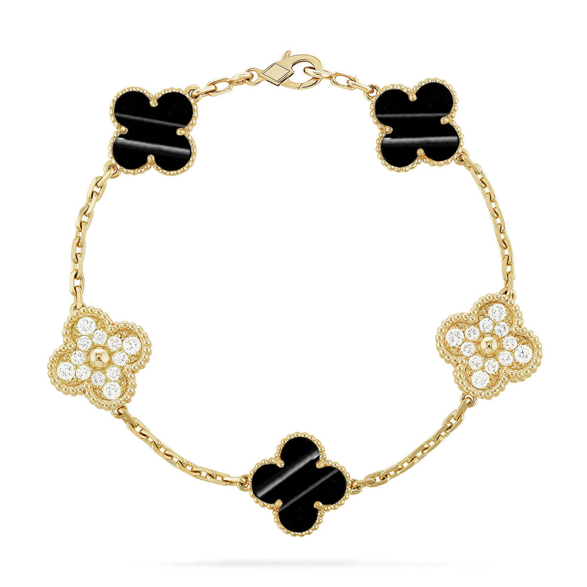 [Dream ]New  CLOVER 5 MOTIF PULSAR STONE BRACELET COLLECTION