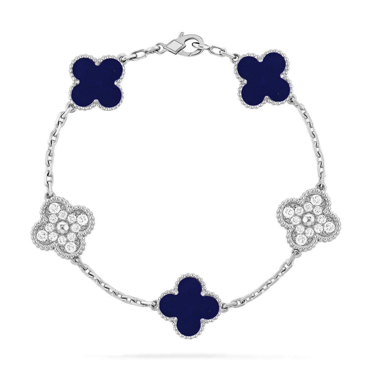 [Dream ]New CLOVER 5 MOTIF LAPIS LAZULI BRACELET COLLECTION