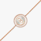 [Dream]LUCKY MOVE ARMBAND AUS WEISSEM PERLMUTT, ROSÉGOLD UND DIAMANTEN