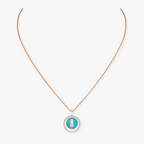 [Dream]LUCKY MOVE 1 DIAMOND TURQUOISE PINK GOLD DIAMOND NECKLACE