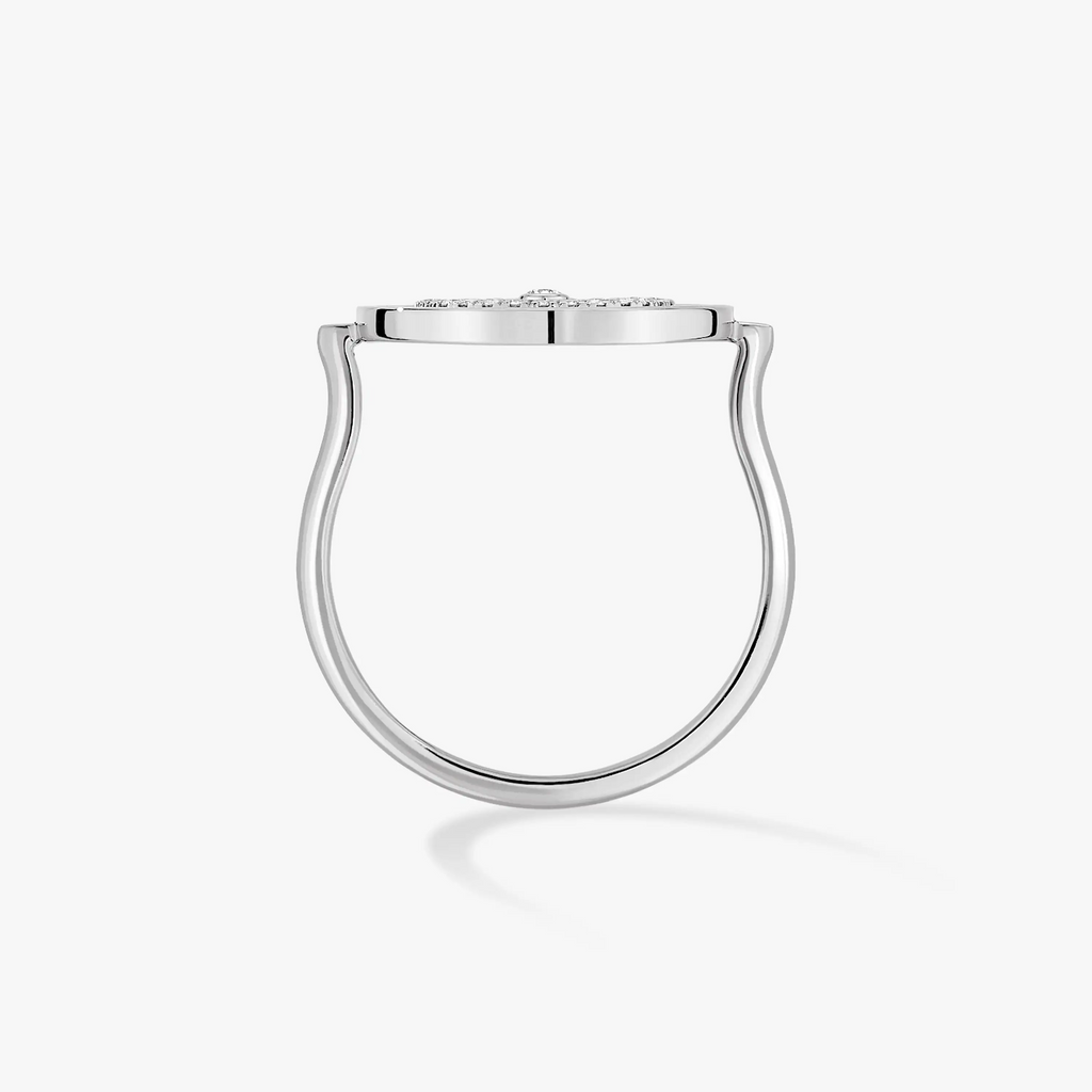 [Traum]LUCKY MOVE PAVIERTER DIAMANTRING IN SILBER