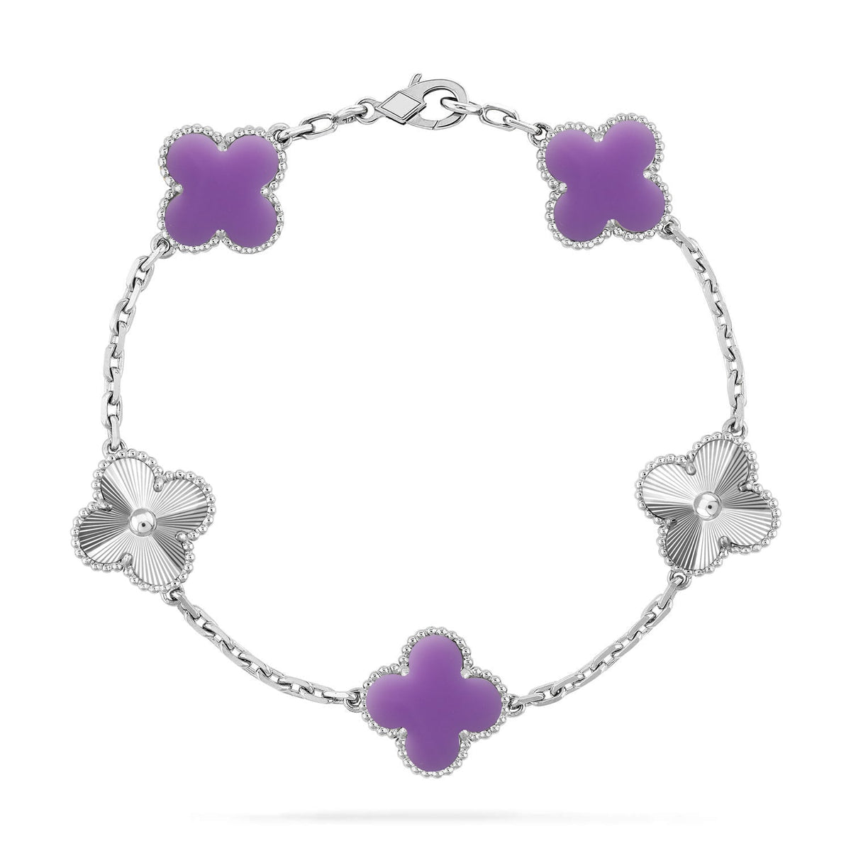 [Dream ]New CLOVER 5 MOTIF LIGHT PURPLE BRACELET COLLECTION
